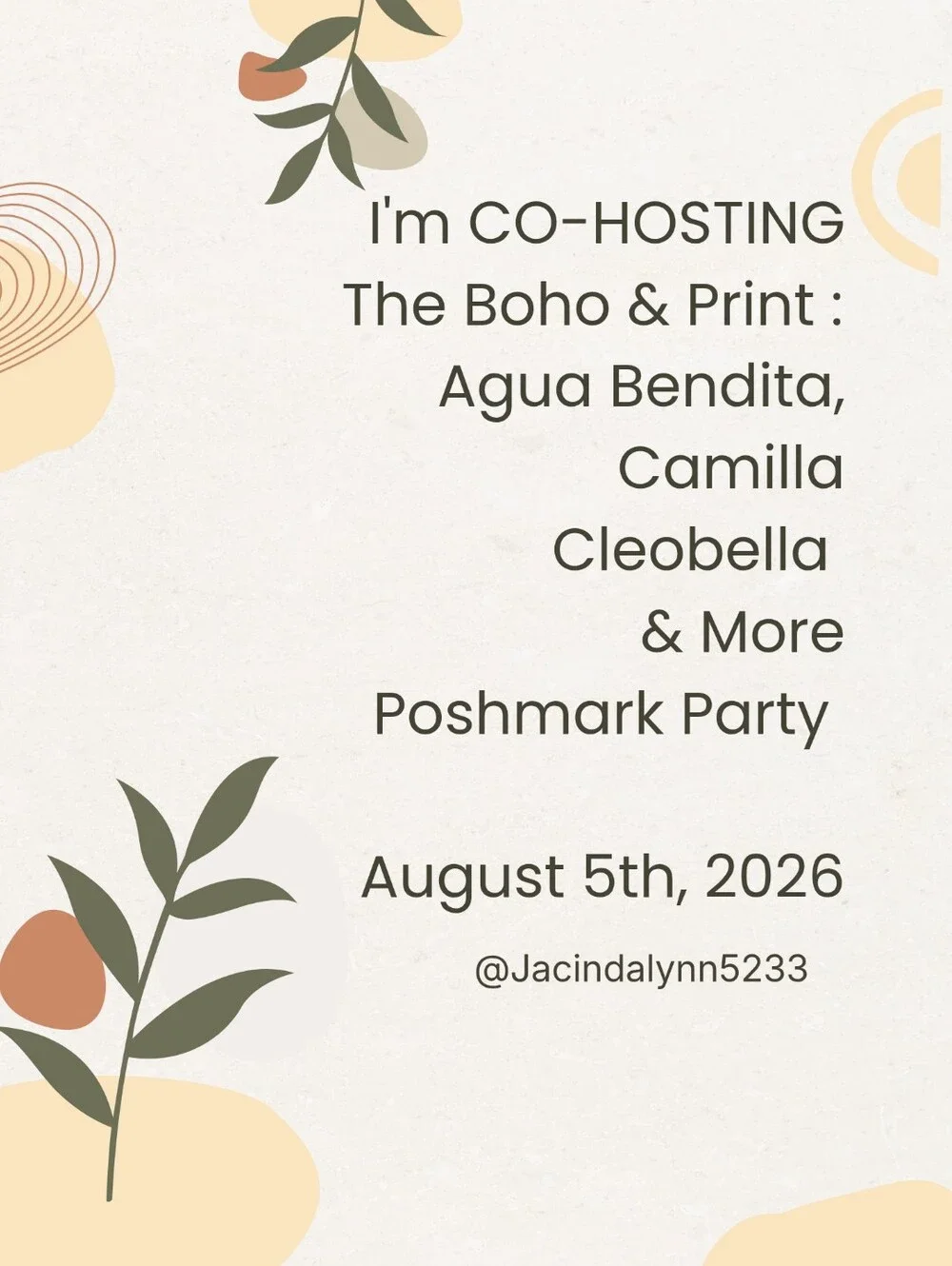I'm Co-hosting The Boho & Print : Agua Bendita Camilla Cleobella & More Party
